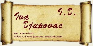 Iva Đupovac vizit kartica